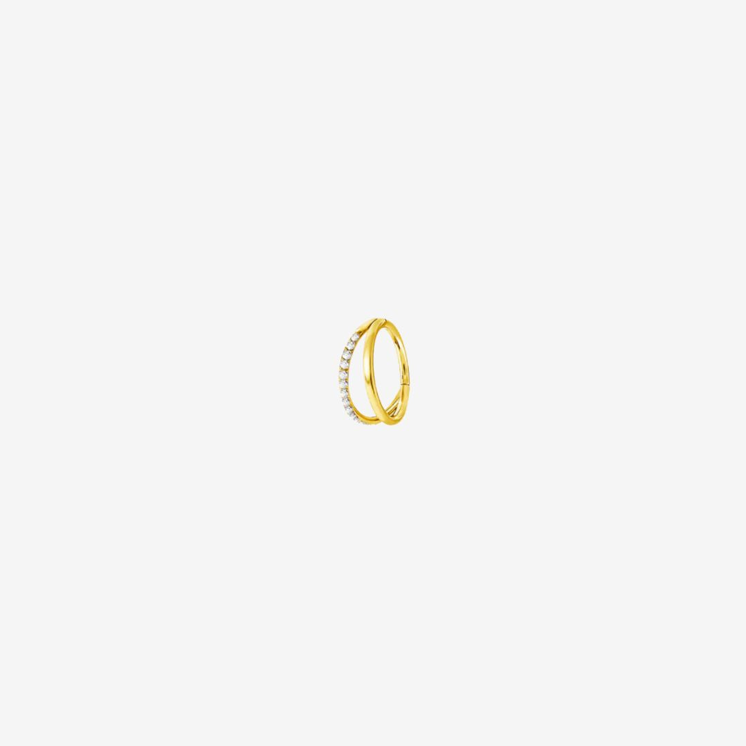 Piercing Tennis Double Hoop