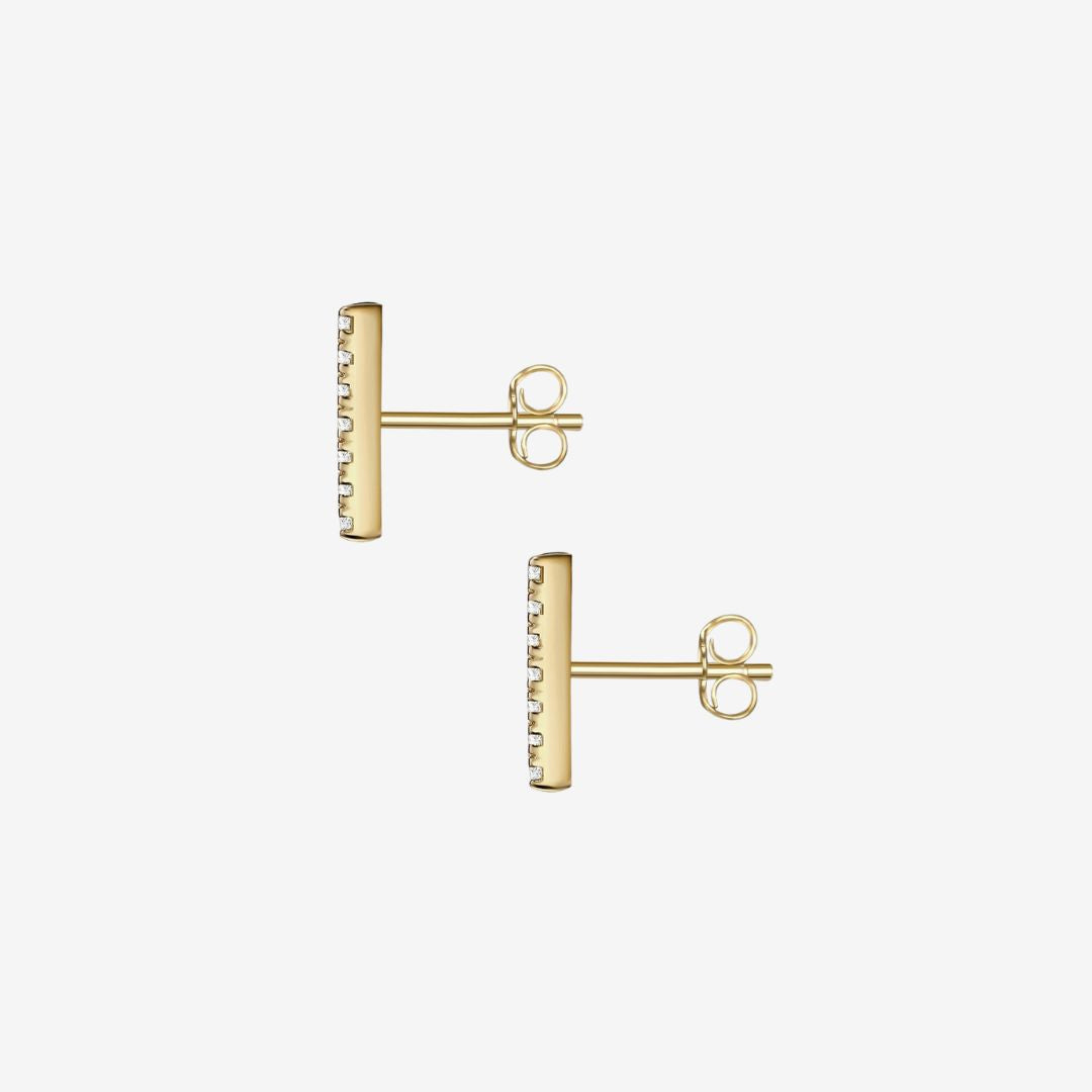 Zirconia strip earrings