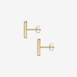 Zirconia strip earrings