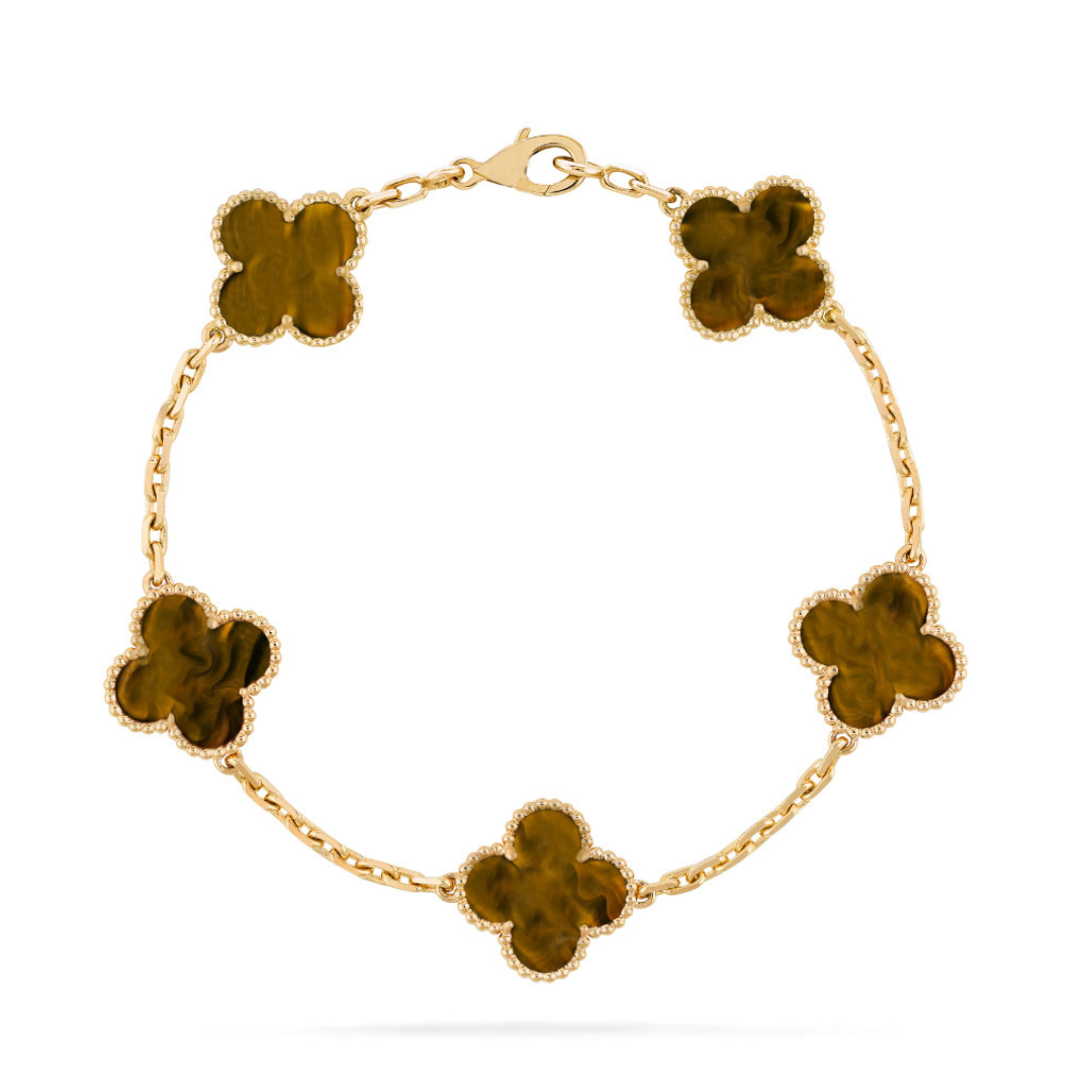 pulsera clover marron