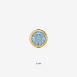 Marzo Aguamarina 3MM Oro Perforación