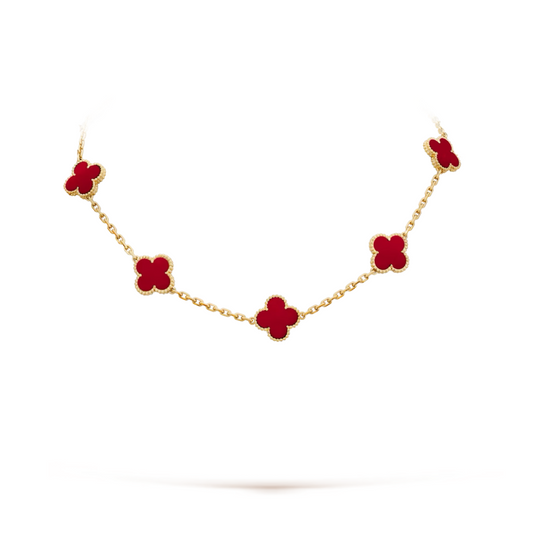 COLLAR CLOVER ROJO