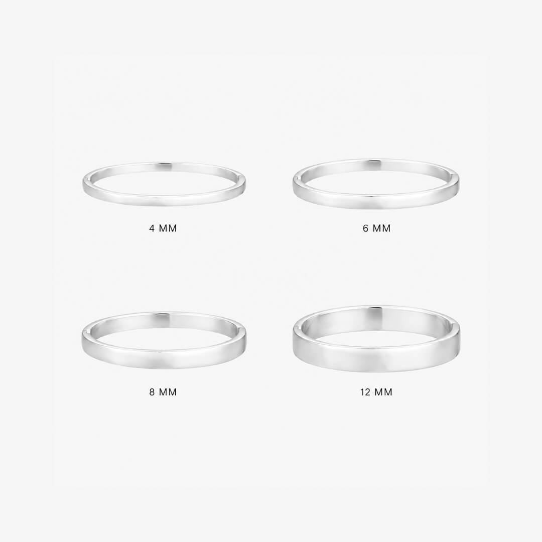 Gaia Bangle 8mm - Silver