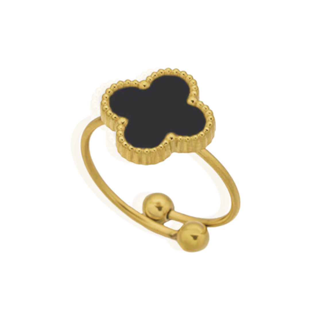 anillo clover noir