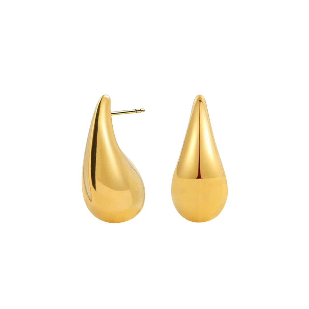 pendientes teardrop gold