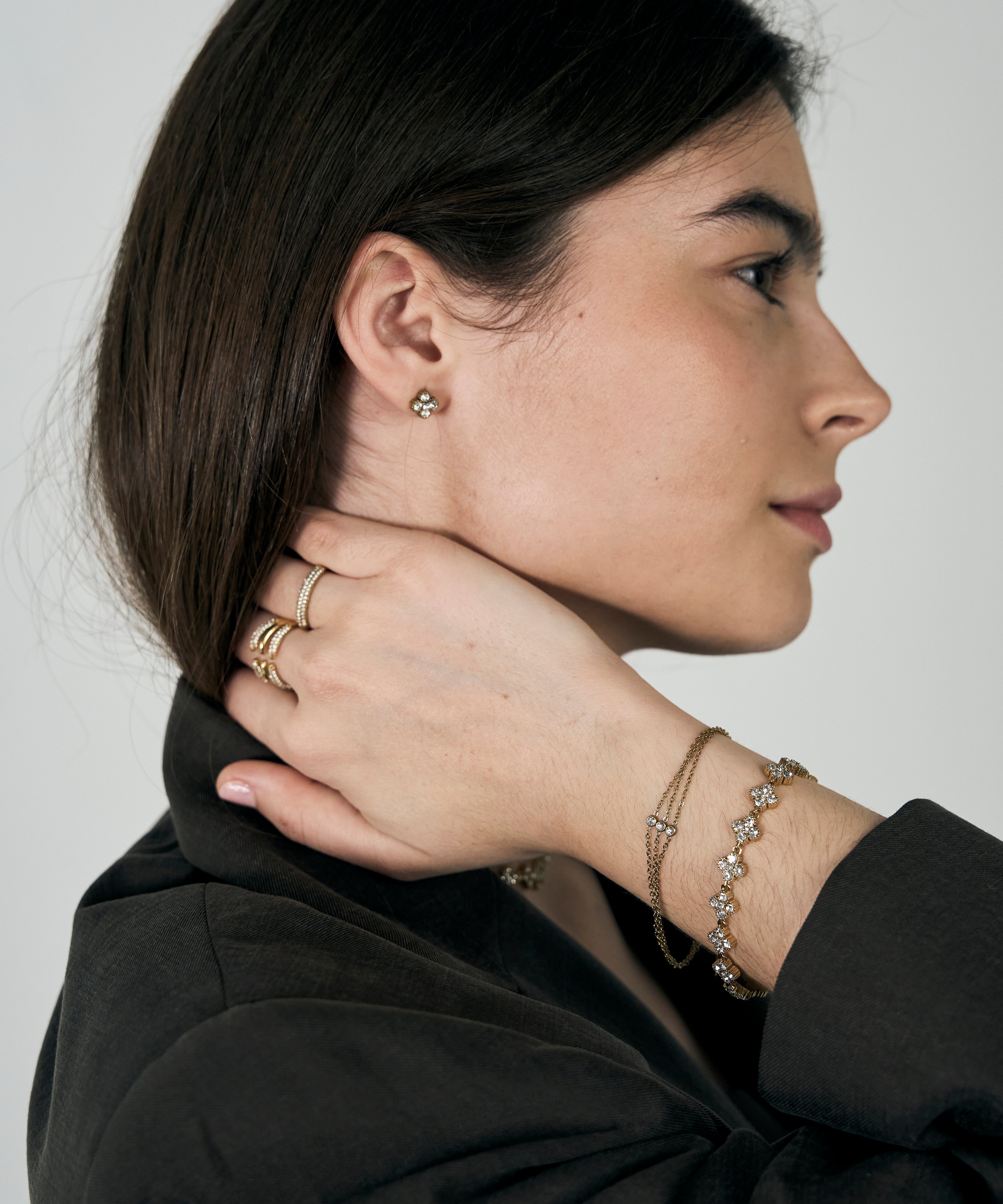 CRYSTELLE CLOVER EARRINGS